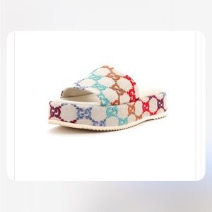 Colorful Patterned Platform Slides